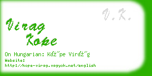 virag kope business card